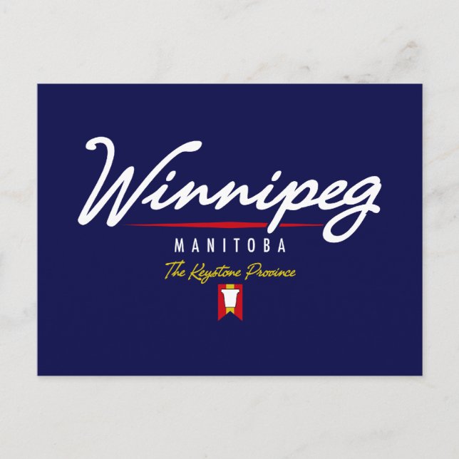 Winnipeg-skrift Vykort (Framsida)