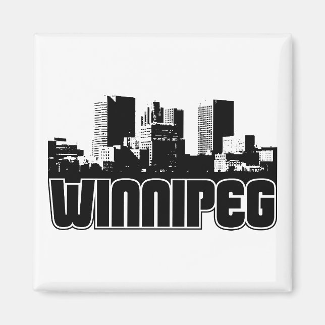 Winnipeg Skyline Magnet (Framsidan)