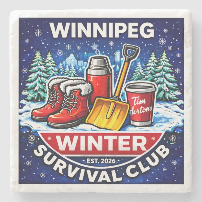 Winnipeg Winter Survival Coaster – Timmies Stenunderlägg (Framsidan)