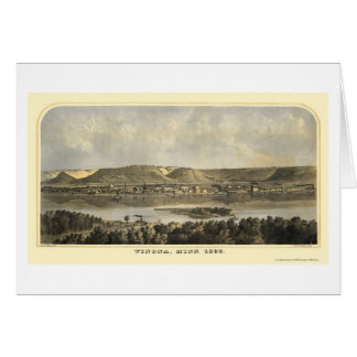 Winona County panorama- karta för MN - 1867 Hälsningskort