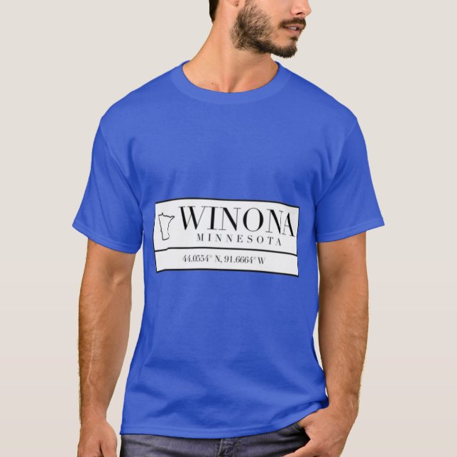 Winona Minnesota Coordinates T Shirt (Framsida)