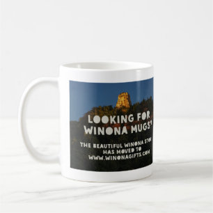 Winona Minnesota mugg Sugarloaf på natten