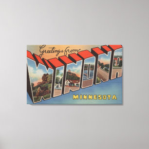 Winona Minnesota - stora brevplatser Canvastryck