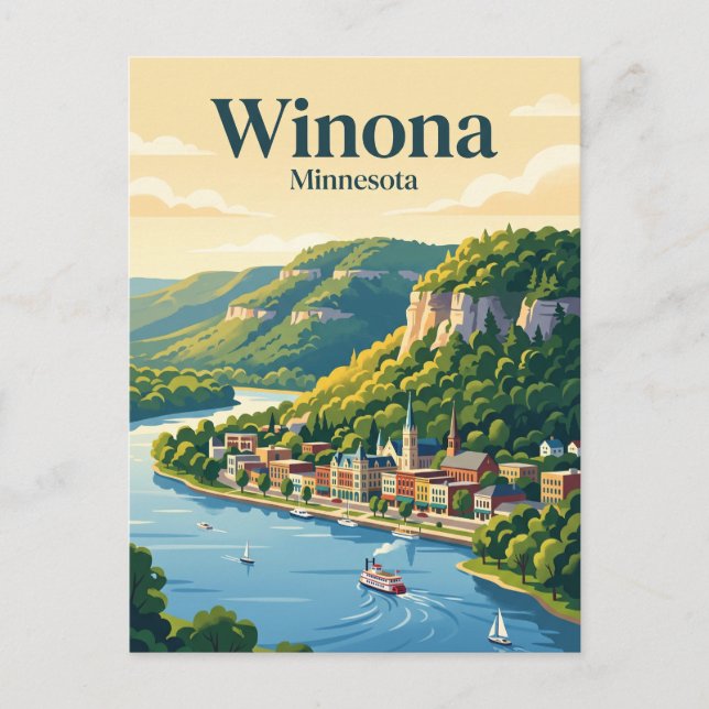 Winona, Minnesota Vykort (Framsida)