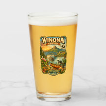 Winona, MN Minnesota Unikt souvenirglas