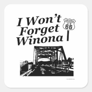 Winona på 66 fyrkantigt klistermärke