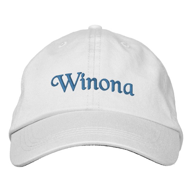 Winona Personlig Embroized Baseball Cap / Hat Broderad Keps (Framsida)
