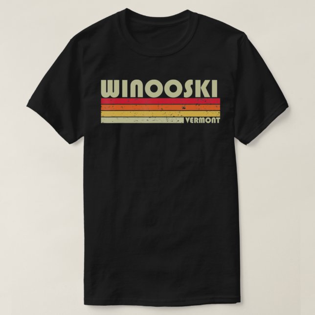 WINOSKI VT VERMONT Funny City Roots Ret Ret T Shirt (Design framsida)