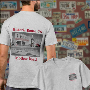 Winslow Arizona för destination för vintagerutt T Shirt