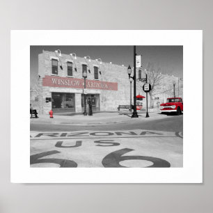 Winslow Arizona Röd Splash Fotografi Poster