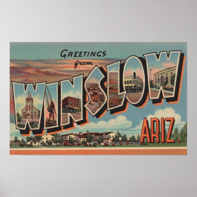 Winslow, Arizona - Stora Brev Scenes Poster (Framsidan)