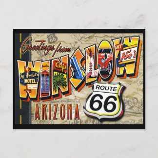 Winslow Arizona vintage vycard Vykort