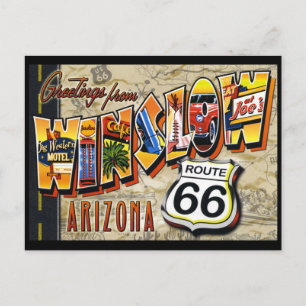 Winslow Arizona vintage vykort