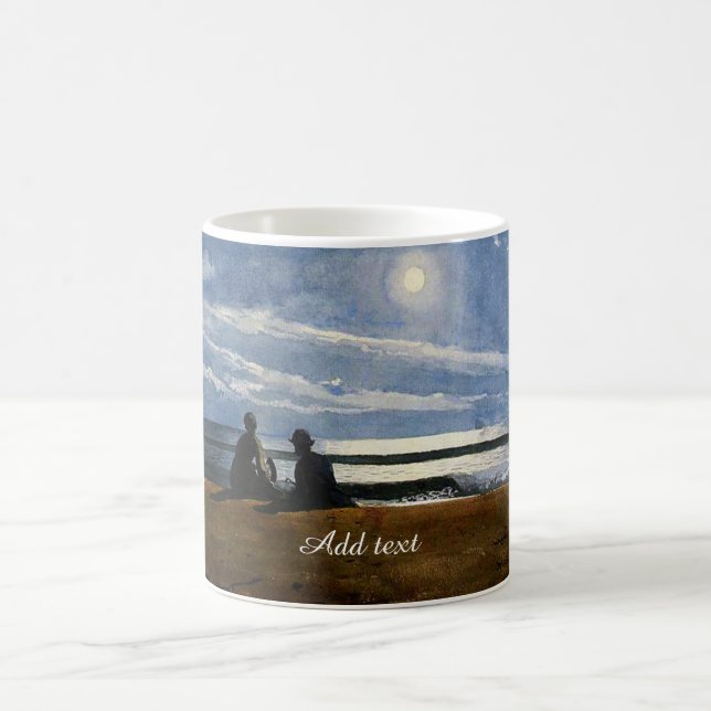 Winslow Homer akvarell, Månsken, TEMPLATE, Kaffemugg (Center)