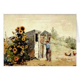 Winslow Homer - Backyard, sommar Hälsningskort