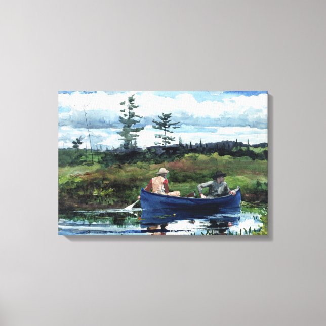 Winslow Homer Blå Boat Canvastryck (Framsida)