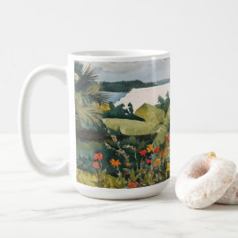 Winslow Homer Blomsterträdgård och Bungalow Bermud Kaffemugg