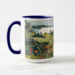 Winslow Homer Blomsterträdgård och Bungalow Bermud Mugg