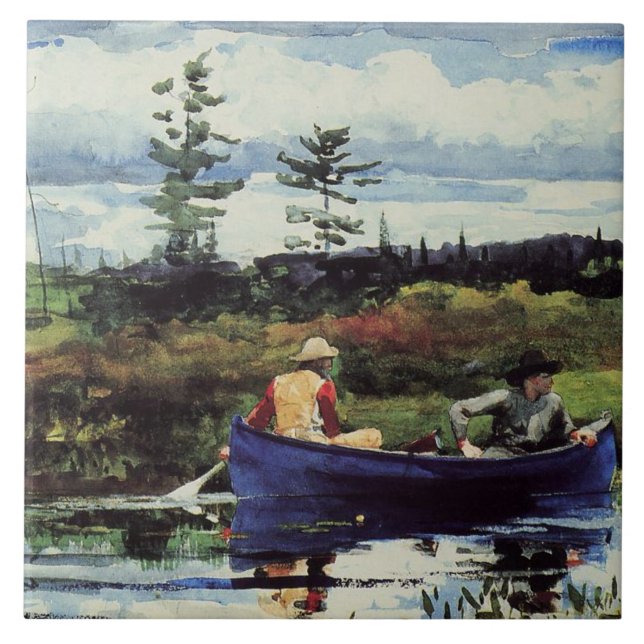Winslow Homer: Blue Boat Kakelplatta (Framsidan)