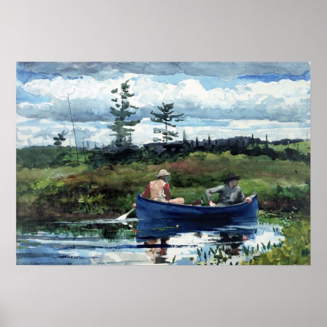 Winslow Homer Blue Boat Poster (Framsidan)