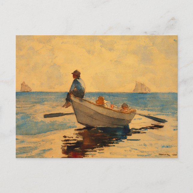 Winslow Homer Boys i Dory Vykort (Framsida)