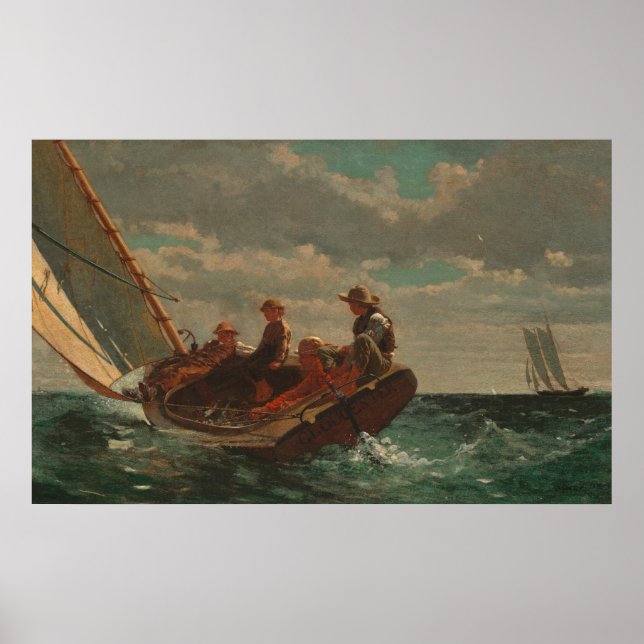 Winslow Homer Breeising Up Poster (Framsidan)