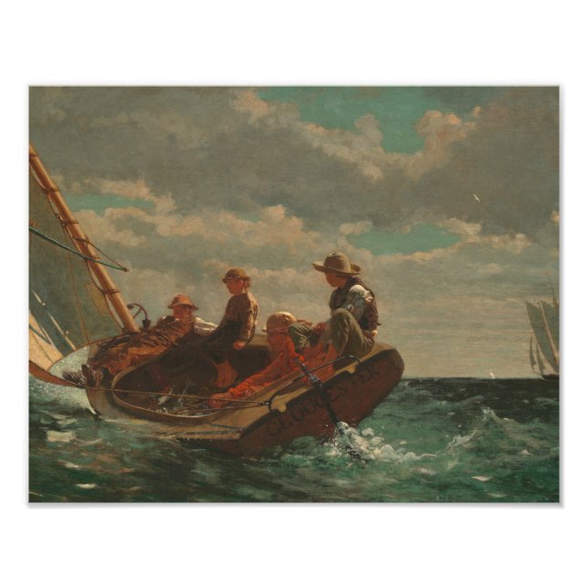Winslow Homer - Breezing (A fair Vind) Fototryck (Framsidan)