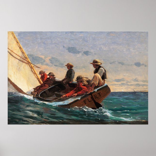 Winslow Homer "Breezing Up (A Fair Vind)" Poster (Framsidan)