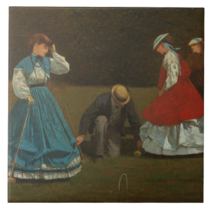 Winslow Homer - Croquet Scene Kakelplatta