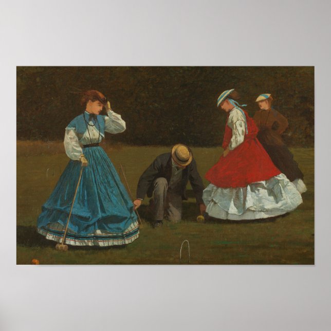 Winslow Homer - Croquet Scene Poster (Framsidan)