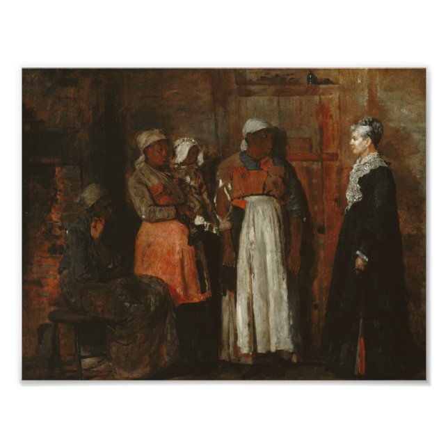 Winslow Homer - Ett besök från Gamla Älskarinna Fototryck (Framsidan)