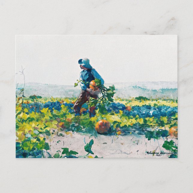 Winslow Homer - Farmers Boy, bra art, Vykort (Framsida)