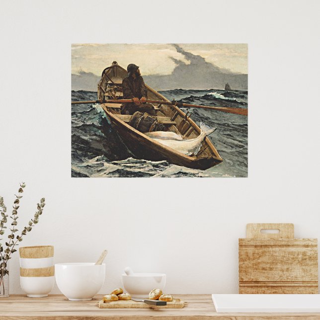 Winslow Homer - Fog Warning, Poster (Kök)