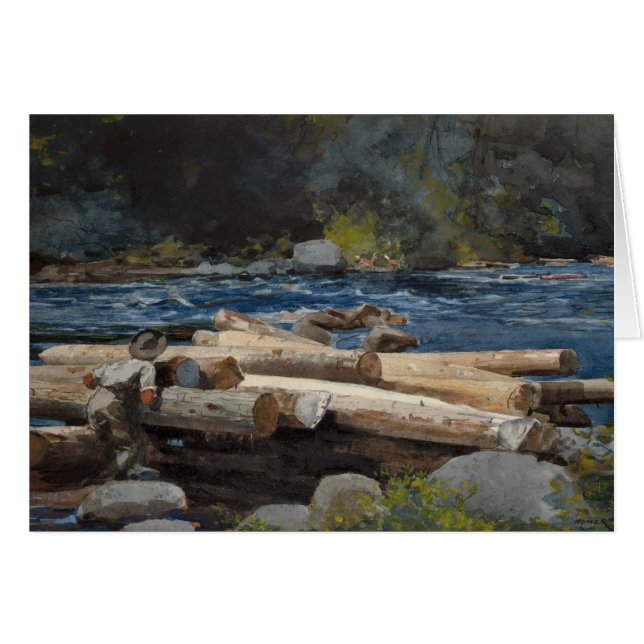 Winslow Homer - Hudson River Hälsningskort (Framsidan Horizontal)