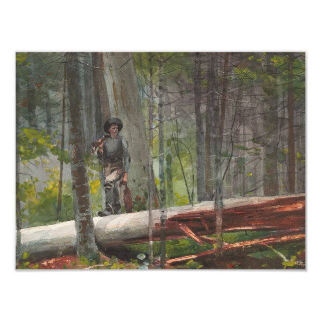 Winslow Homer - Hunter i Adirondacks Fototryck (Framsidan)