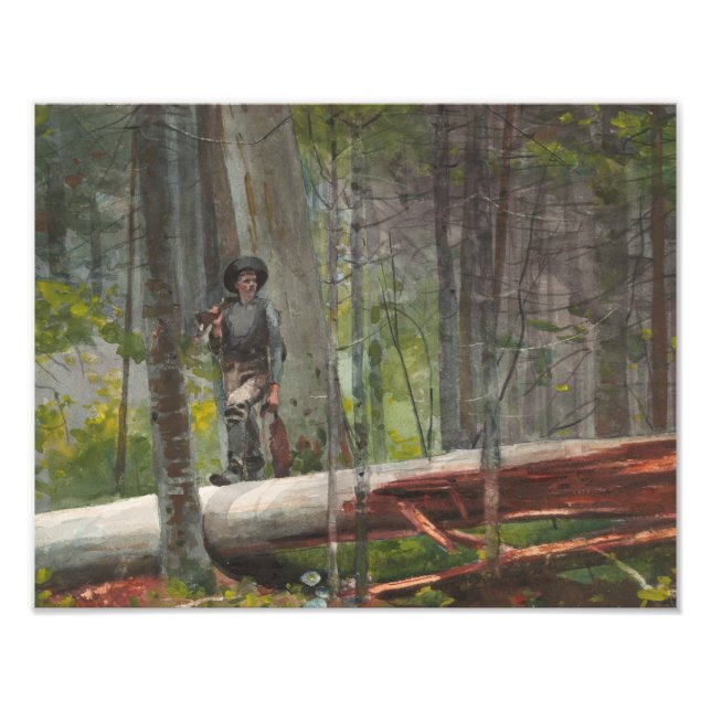 Winslow Homer - Hunter i Adirondacks Fototryck (Framsidan)