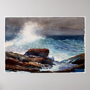 Winslow Homer inkomma Tide, Scarboro Maine Poster