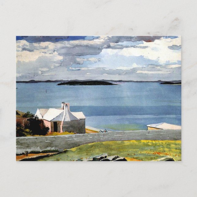 Winslow Homer - Inland Vatten, Bermuda Vykort (Framsida)