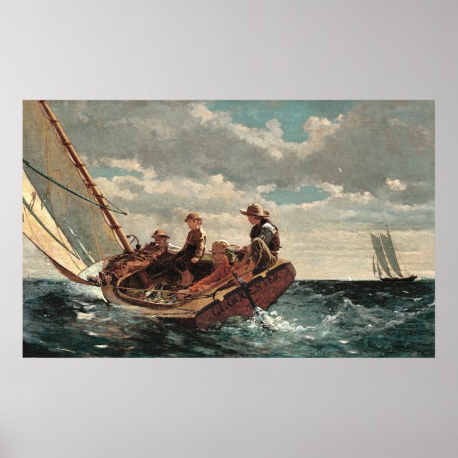 Winslow Homer kan göra en rättvis Vind Poster (Framsidan)