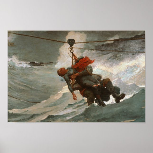 Winslow Homer - Life Line Poster (Framsidan)