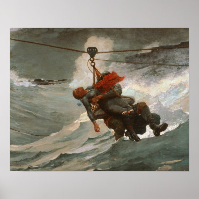 Winslow Homer - Life Line Poster (Framsidan)