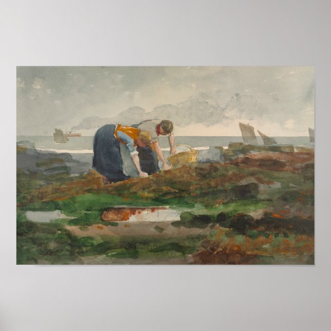 Winslow Homer - Mussel Gatherers Poster (Framsidan)
