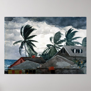 Winslow Homer orkan, Bahamas Poster