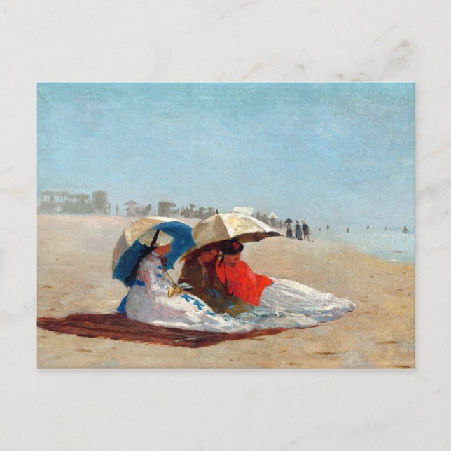 Winslow Homer Öster Hampton Beach, Long Island Vykort (Framsida)