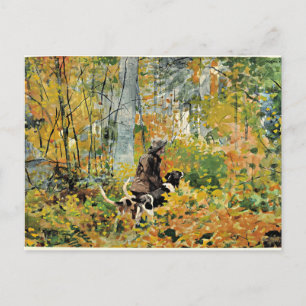 Winslow Homer - På spåret, konsmålning på bran Vykort