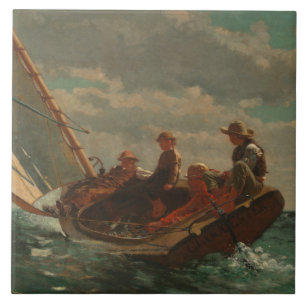 Winslow Homer - passera upp (en medvind) Kakelplatta
