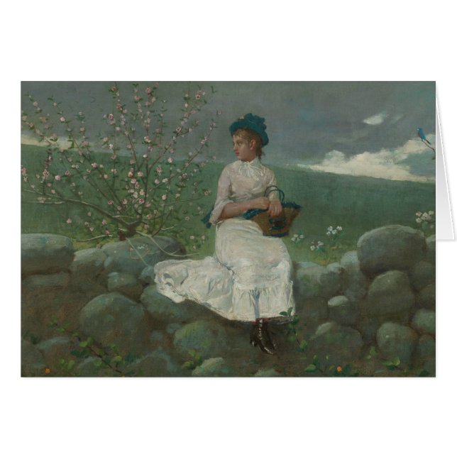 Winslow Homer - persiko-Blommar Hälsningskort (Framsidan Horizontal)
