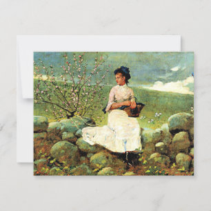 Winslow Homer - persiko-Blommar Kort