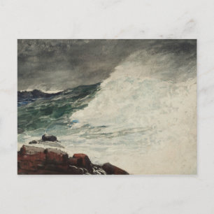 Winslow Homer - Prout's Nacke, Breaking Wave Vykort