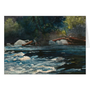 Winslow Homer - Rapids, Hudson River Hälsningskort